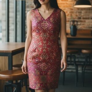 Worth New York Netallic Brocade Ann Sheath Dress, Size 8